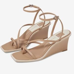 NEW Dolce Vita Gemini Cafe Leather Strappy Wedge Heel Sandals Size 11, MSRP $130